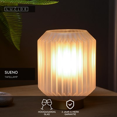Lucide SUENO - Tafellamp - Ø 13 cm - 1xE14 - Wit